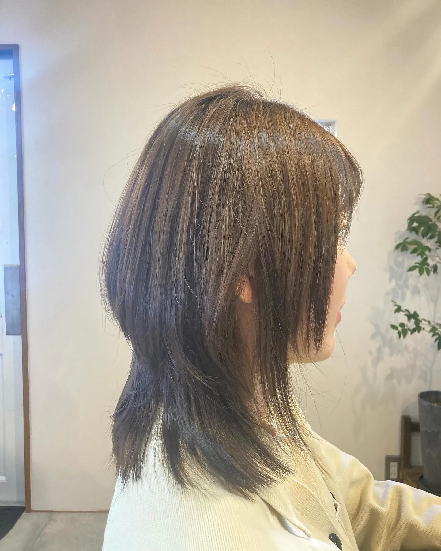 ミディアムレイヤー　×　グレージュ